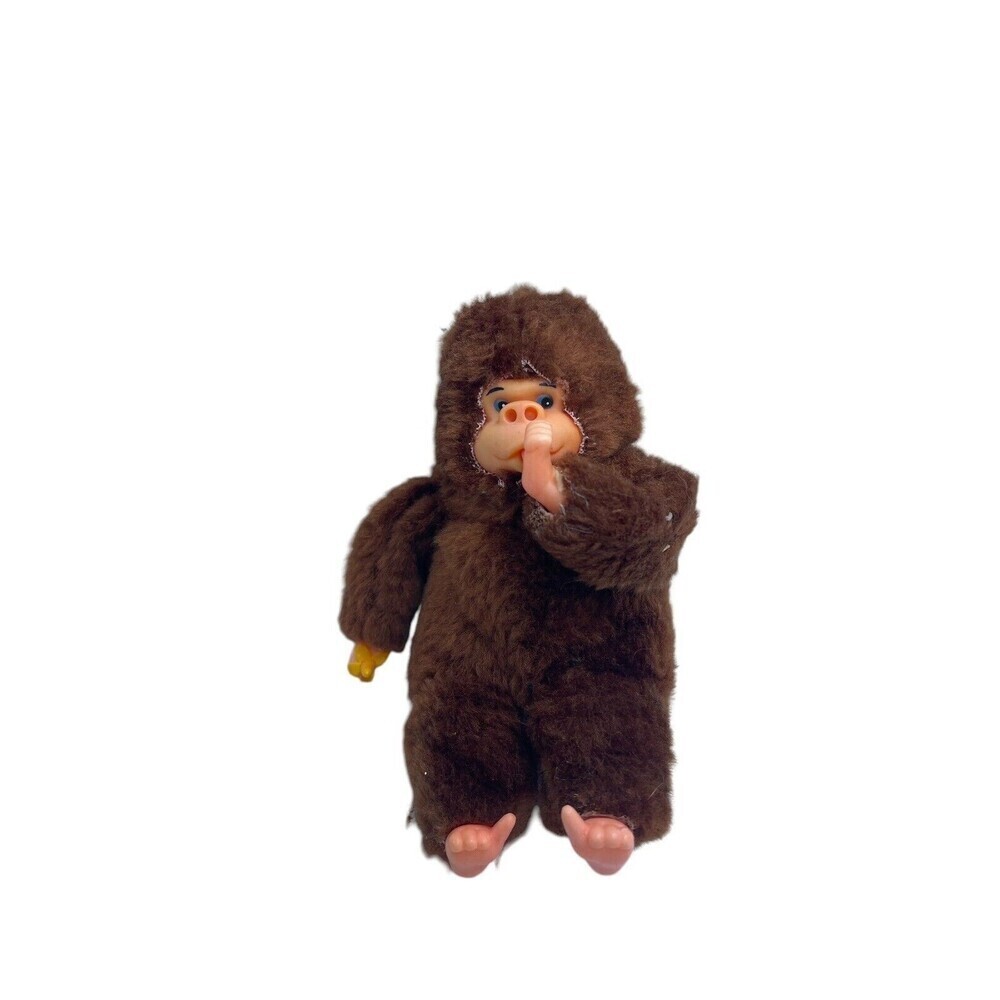 Vintage Gilroy The Gorilla Thumb Sucking Plush Beanie Soft Toy Ape Monkey VGC 5”
